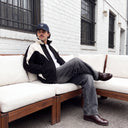 Color-Block Sherpa Jacket | Retro Full-Zip Fleece Jacket