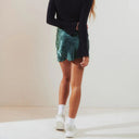 Vesper Floral Satin Mini Skirt A-Line 4