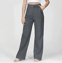 Viera Cotton Blend Wide-Leg Trousers High-Waisted 9