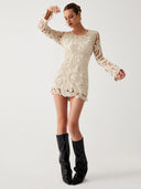 Zara Crochet Knit Mini Dress Autumn 2