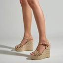 Ava Platform Wedge Sandals - Marcus Rhode