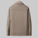 Mercer Wool Car Coat with Spread Collar Single Breasted Front and Dual Patch Pockets