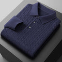 Cable Knit Long Sleeve Polo - Marcus Rhode