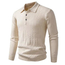 Cable Knit Long Sleeve Polo - Marcus Rhode