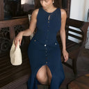 Chloe A - line Knitted Dress - Marcus Rhode