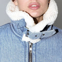 Denim Sherpa Aviator Jacket - Marcus Rhode