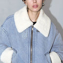 Denim Sherpa Aviator Jacket - Marcus Rhode