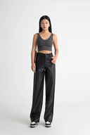 Fleece Lined Leather Pants - Marcus Rhode