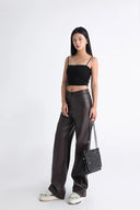 Fleece Lined Leather Pants - Marcus Rhode