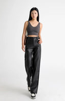 Fleece Lined Leather Pants - Marcus Rhode