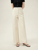 Ivory Wide - Leg Cotton Denim - Marcus Rhode