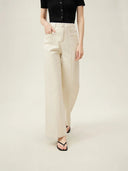 Ivory Wide - Leg Cotton Denim - Marcus Rhode