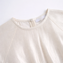 Gracie Satin Bubble Mini Dress with Belted Waist and Balloon Sleeves