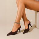 Satin Pointed - Toe Mules - Marcus Rhode