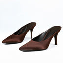 Satin Pointed - Toe Mules - Marcus Rhode