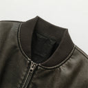 Zoe Vintage Leather Bomber - Marcus Rhode