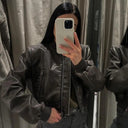 Zoe Vintage Leather Bomber - Marcus Rhode
